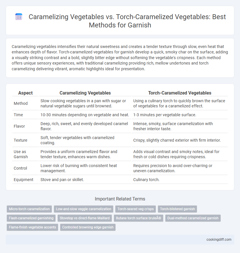 Caramelizing Vegetables vs. Torch-Caramelized Vegetables: Best Methods for Garnish