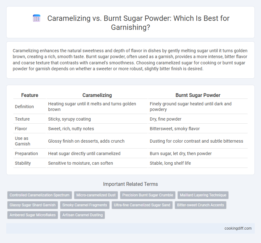 Caramelizing vs. Burnt Sugar Powder: Which Is Best for Garnishing?