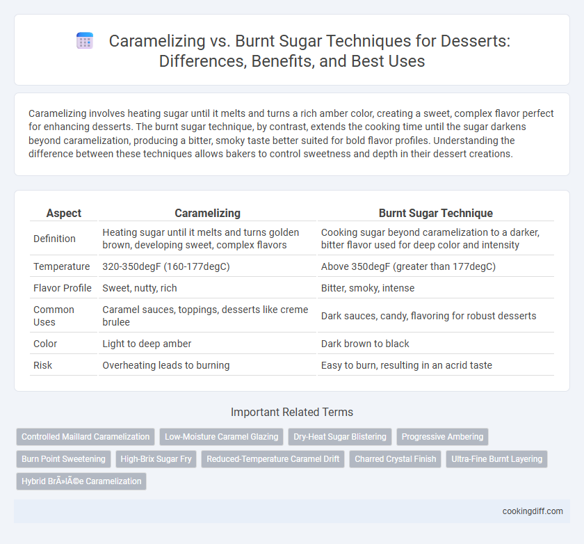 Caramelizing vs. Burnt Sugar Techniques for Desserts: Differences, Benefits, and Best Uses