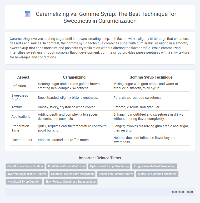 Caramelizing vs. Gomme Syrup: The Best Technique for Sweetness in Caramelization