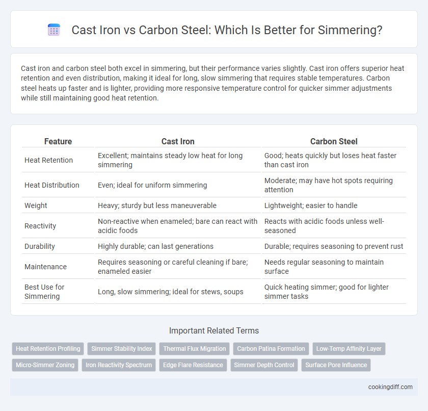 Cast Iron vs Carbon Steel: Which Is Better for Simmering?
