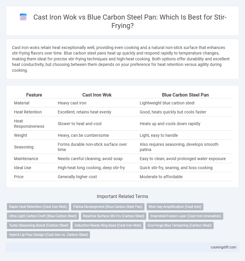 Cast Iron Wok vs Blue Carbon Steel Pan: Which Is Best for Stir-Frying?