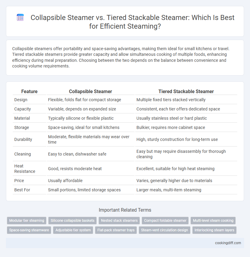 Collapsible Steamer vs. Tiered Stackable Steamer: Which Is Best for Efficient Steaming?