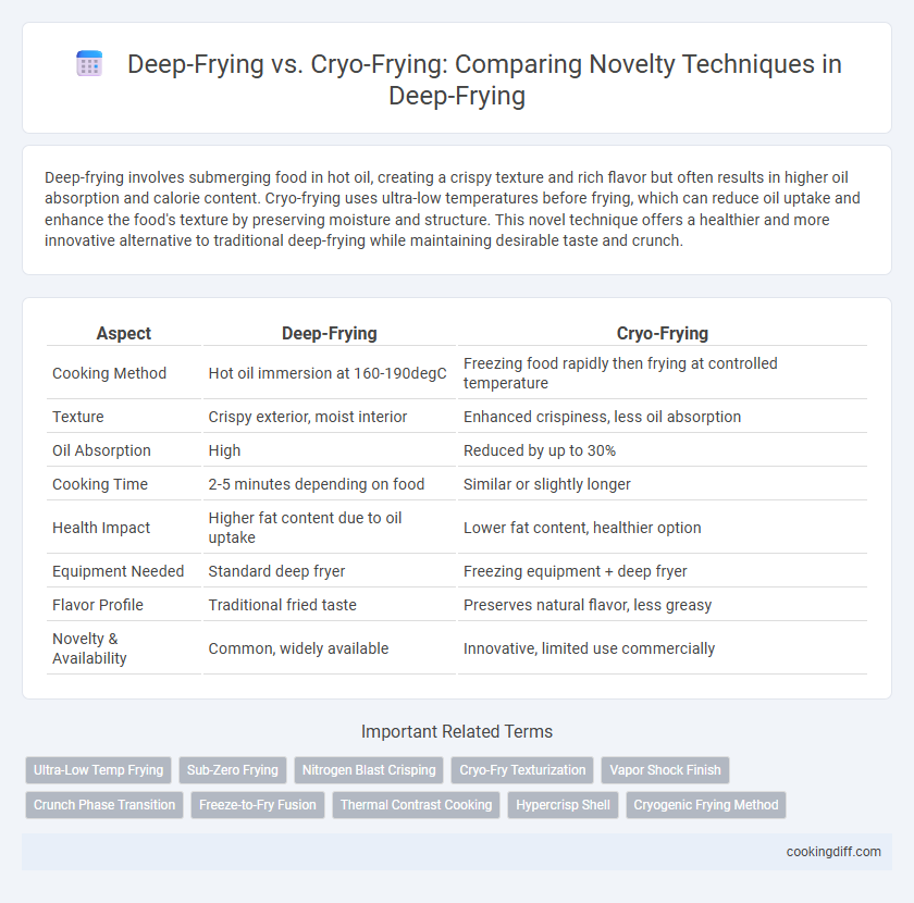 Deep-Frying vs. Cryo-Frying: Comparing Novelty Techniques in Deep-Frying