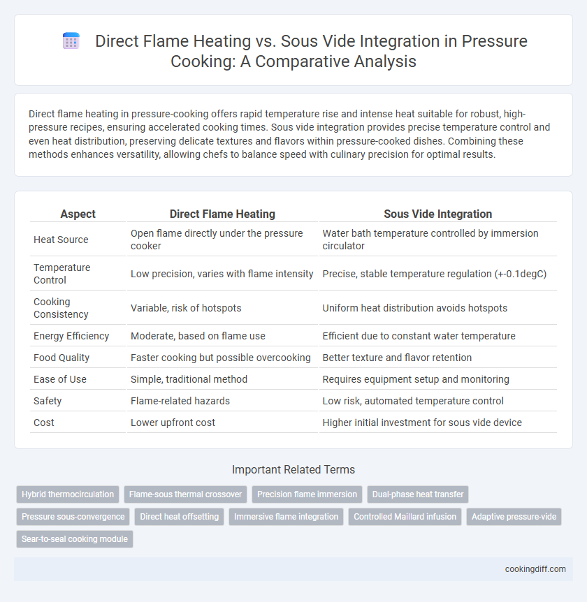 Direct Flame Heating vs. Sous Vide Integration in Pressure Cooking: A Comparative Analysis