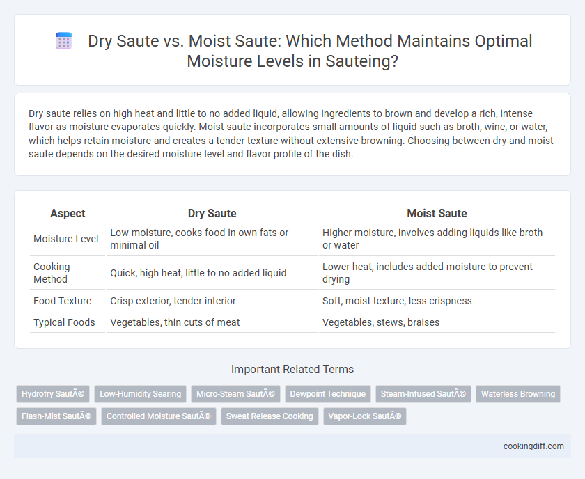 Dry Saute vs. Moist Saute: Which Method Maintains Optimal Moisture Levels in Sauteing?
