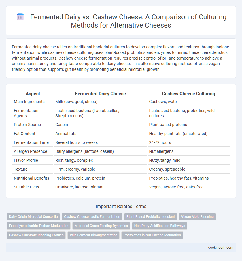 Fermented Dairy vs. Cashew Cheese: A Comparison of Culturing Methods for Alternative Cheeses