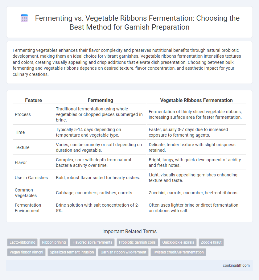 Fermenting vs. Vegetable Ribbons Fermentation: Choosing the Best Method for Garnish Preparation