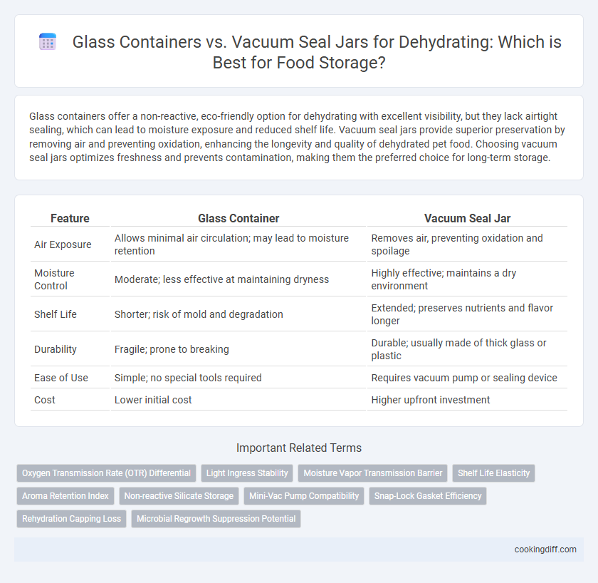 Glass Containers vs. Vacuum Seal Jars for Dehydrating: Which is Best for Food Storage?