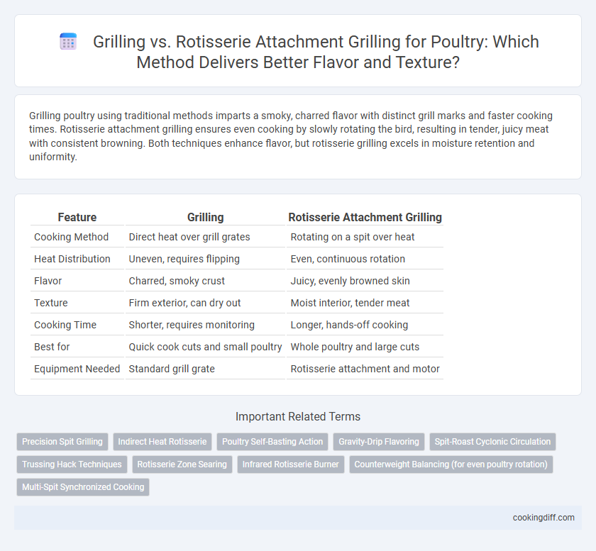 Grilling vs. Rotisserie Attachment Grilling for Poultry: Which Method Delivers Better Flavor and Texture?