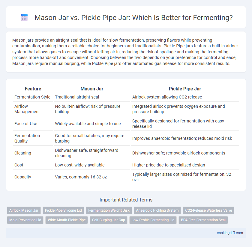 Mason Jar vs. Pickle Pipe Jar: Which Is Better for Fermenting?
