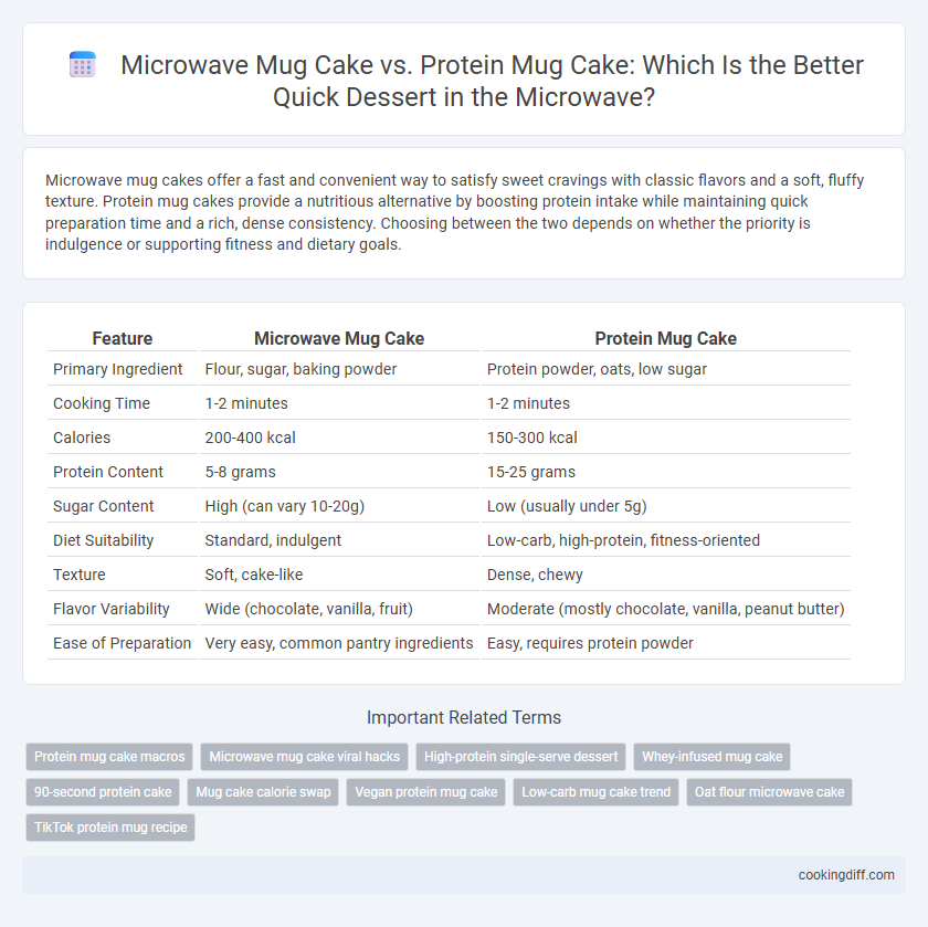 Microwave Mug Cake vs. Protein Mug Cake: Which Is the Better Quick Dessert in the Microwave?