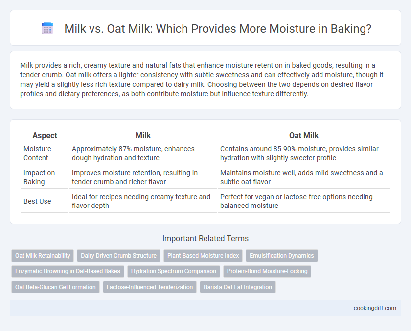 Milk vs. Oat Milk: Which Provides More Moisture in Baking?