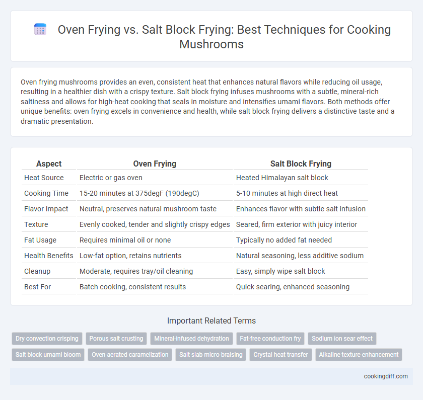 Oven Frying vs. Salt Block Frying: Best Techniques for Cooking Mushrooms