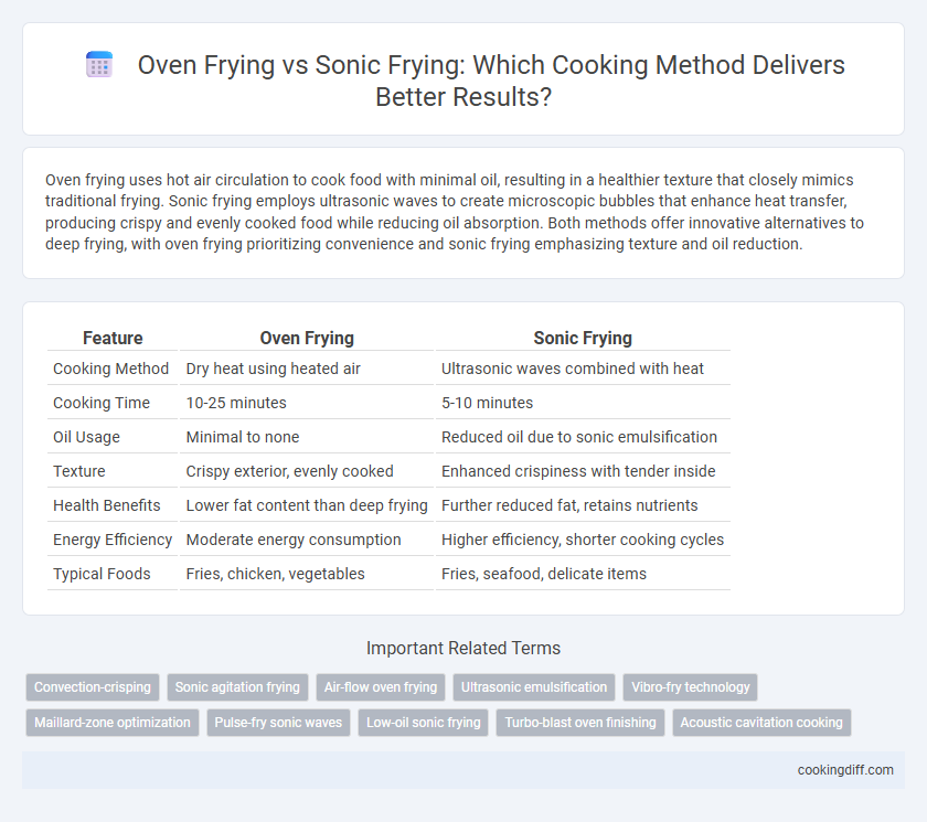 Oven Frying vs Sonic Frying: Which Cooking Method Delivers Better Results?