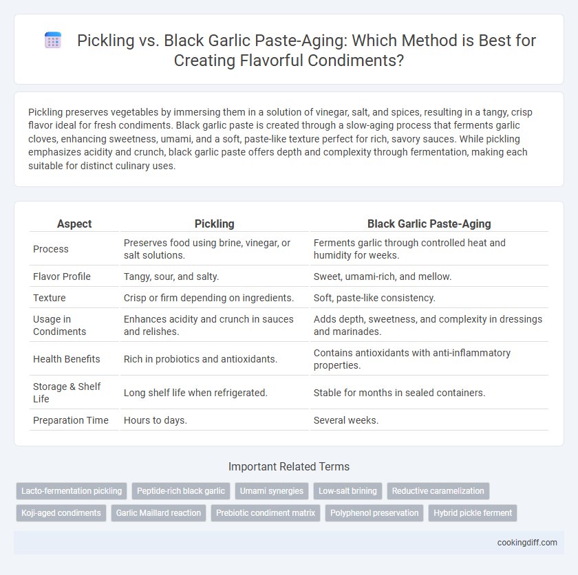 Pickling vs. Black Garlic Paste-Aging: Which Method is Best for Creating Flavorful Condiments?