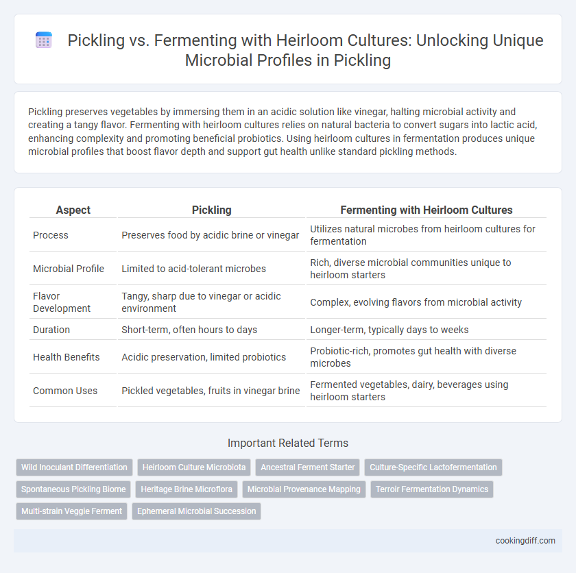 Pickling vs. Fermenting with Heirloom Cultures: Unlocking Unique Microbial Profiles in Pickling