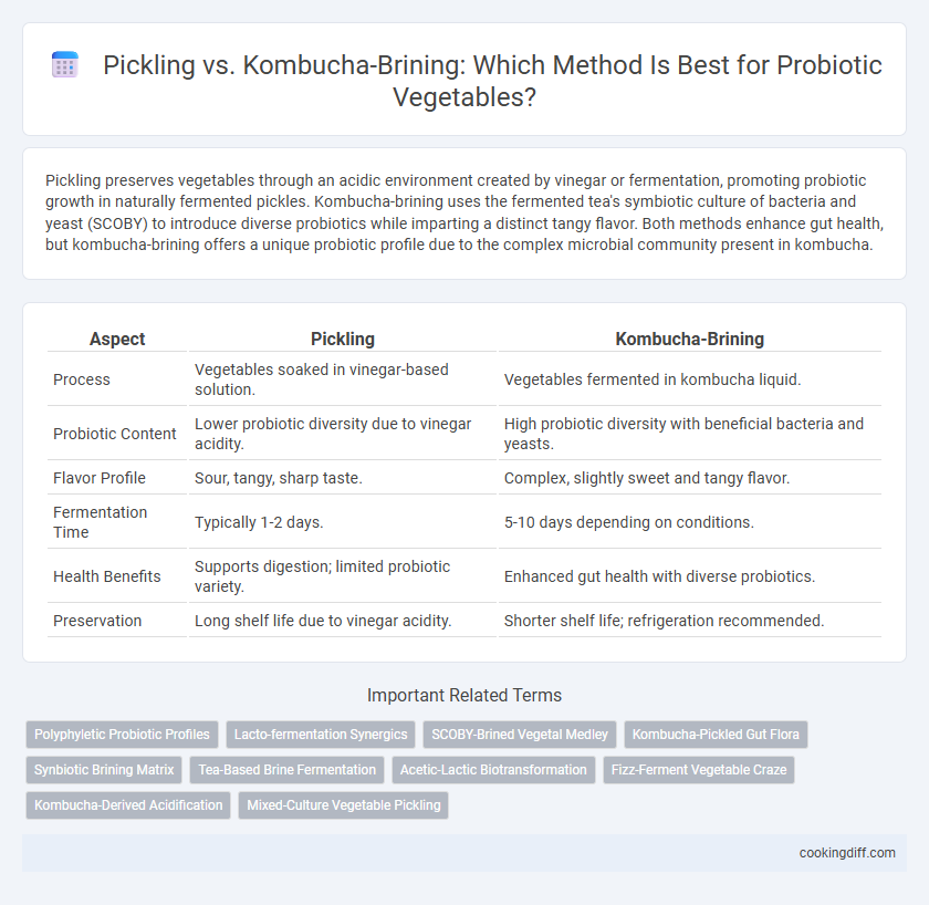 Pickling vs. Kombucha-Brining: Which Method Is Best for Probiotic Vegetables?