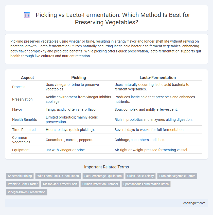 Pickling vs Lacto-Fermentation: Which Method Is Best for Preserving Vegetables?