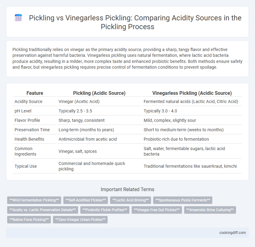 Pickling vs Vinegarless Pickling: Comparing Acidity Sources in the Pickling Process