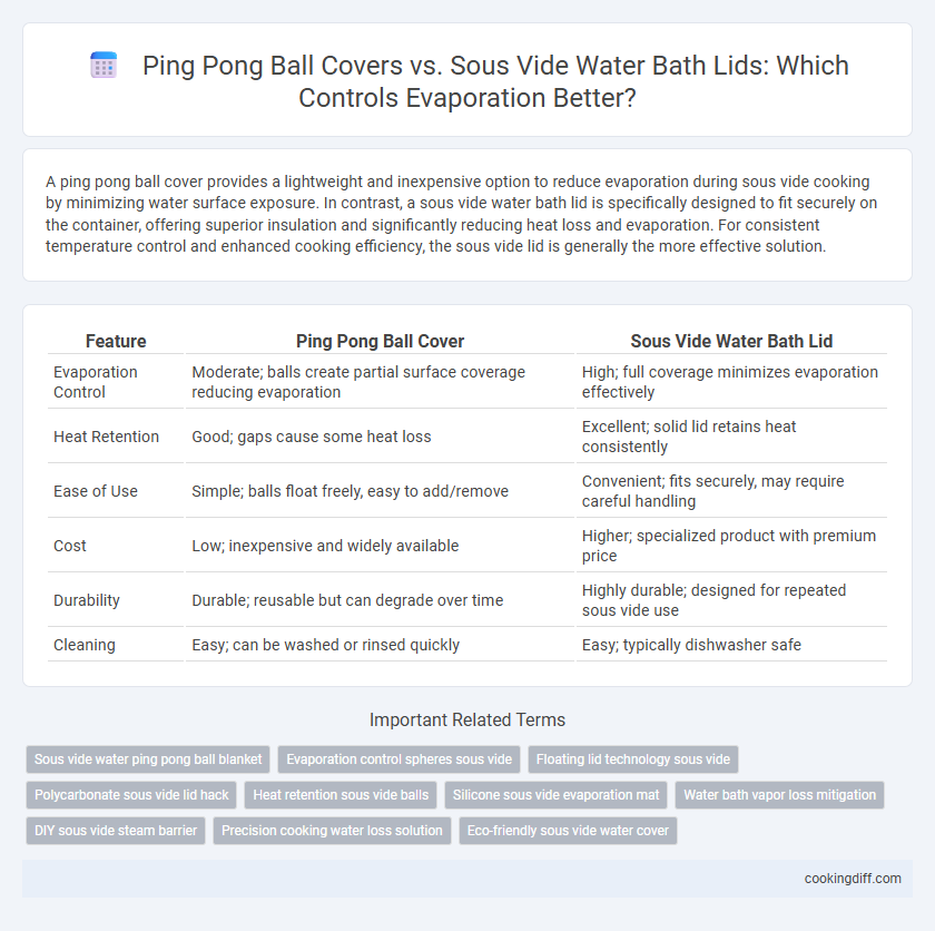 Ping Pong Ball Covers vs. Sous Vide Water Bath Lids: Which Controls Evaporation Better?