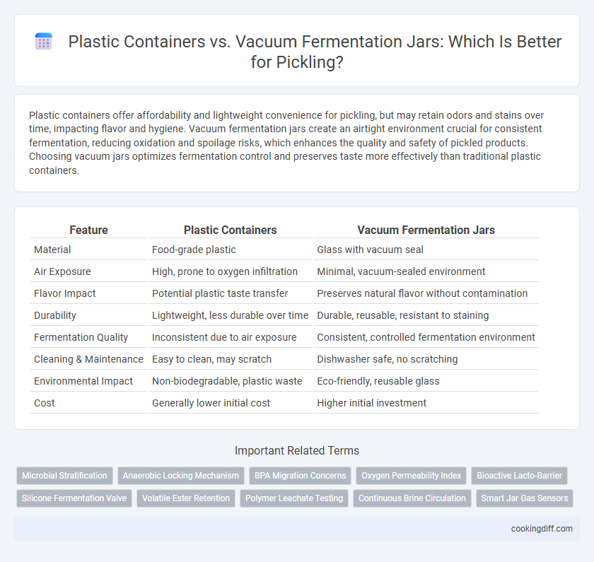 Plastic Containers vs. Vacuum Fermentation Jars: Which Is Better for Pickling?