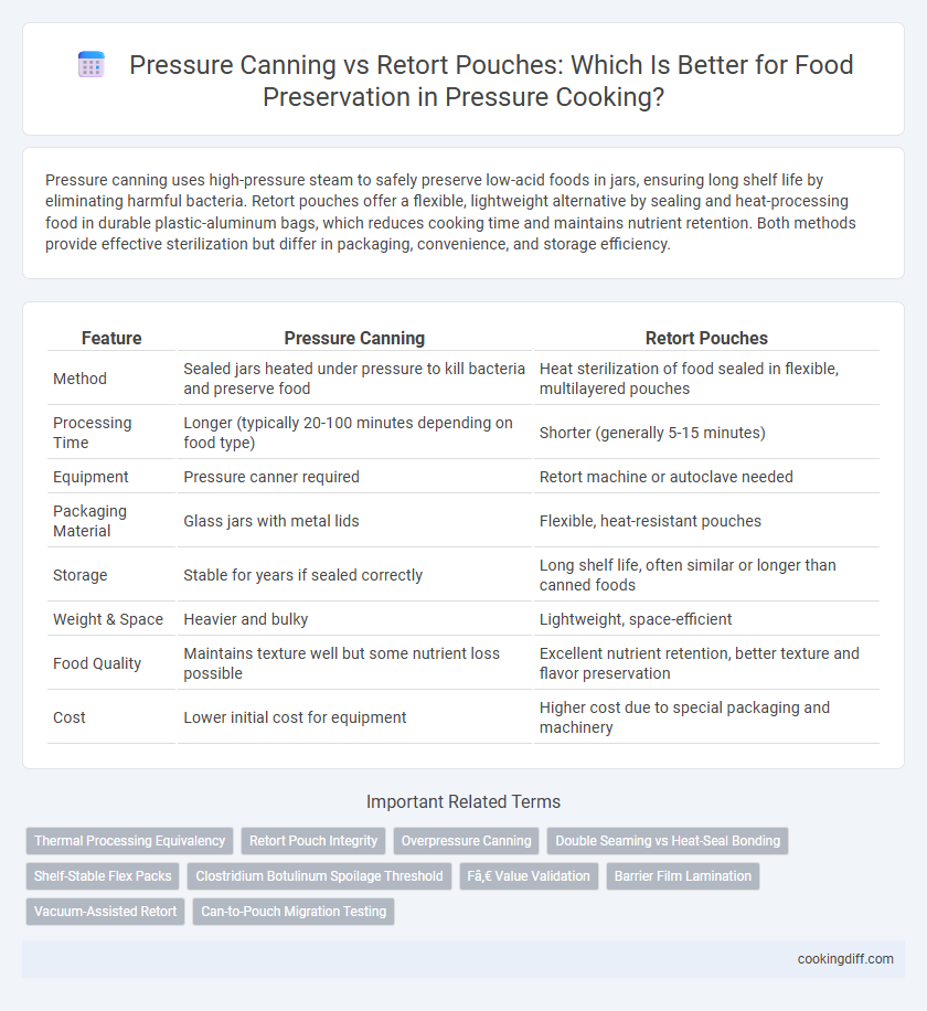 Pressure Canning vs Retort Pouches: Which Is Better for Food Preservation in Pressure Cooking?