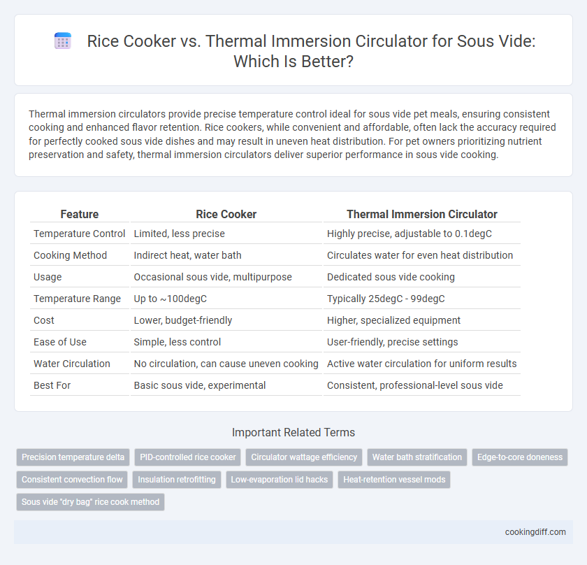 Rice Cooker vs. Thermal Immersion Circulator for Sous Vide: Which Is Better?