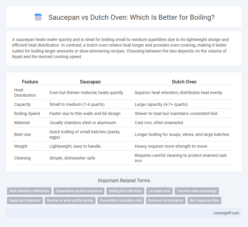 Saucepan vs Dutch Oven: Which Is Better for Boiling?