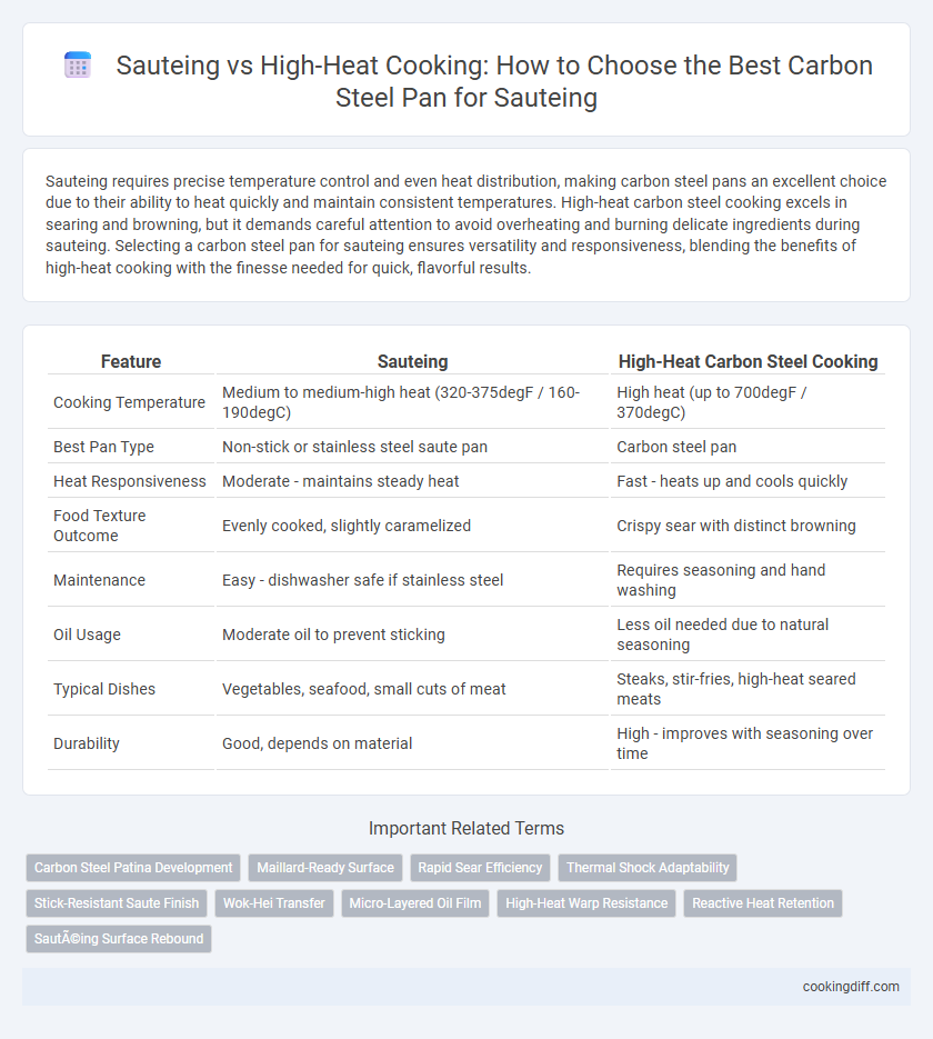 Sauteing vs High-Heat Cooking: How to Choose the Best Carbon Steel Pan for Sauteing