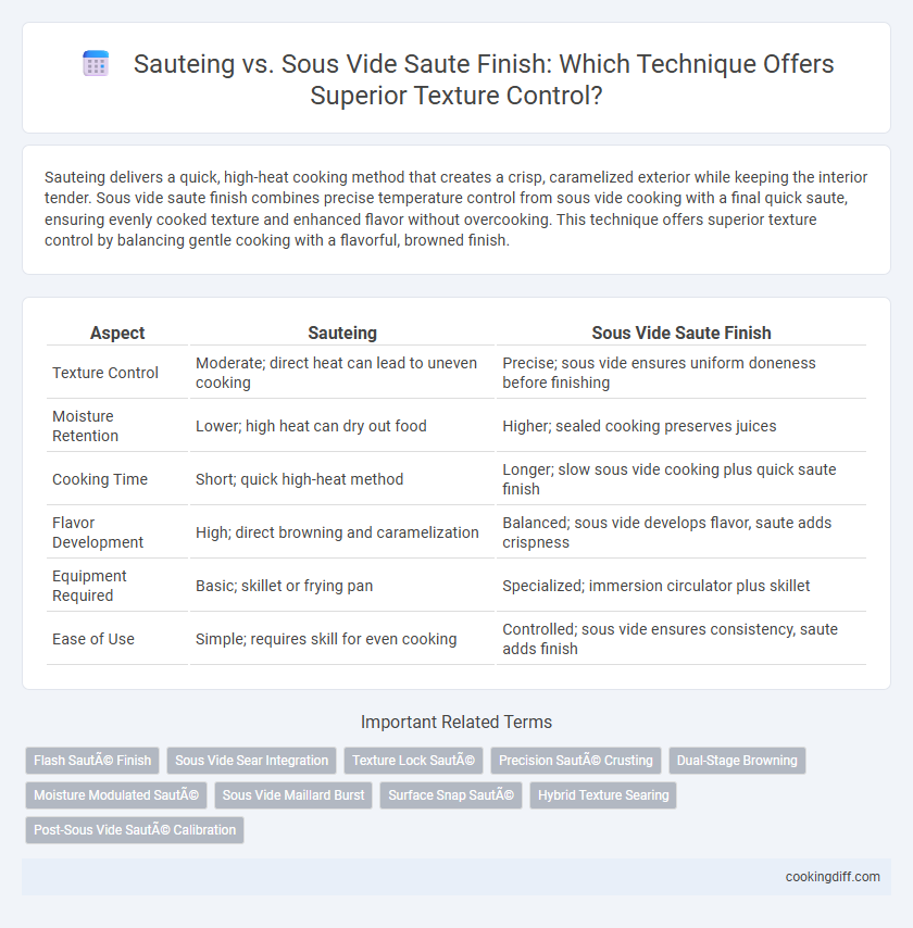 Sauteing vs. Sous Vide Saute Finish: Which Technique Offers Superior Texture Control?