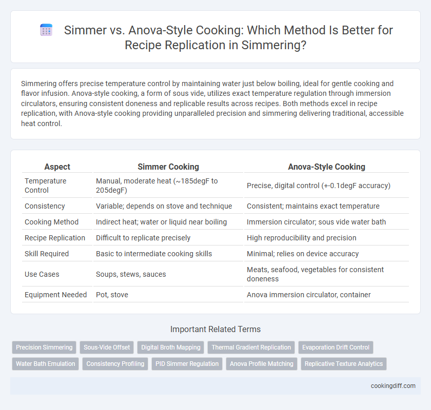 Simmer vs. Anova-Style Cooking: Which Method Is Better for Recipe Replication in Simmering?