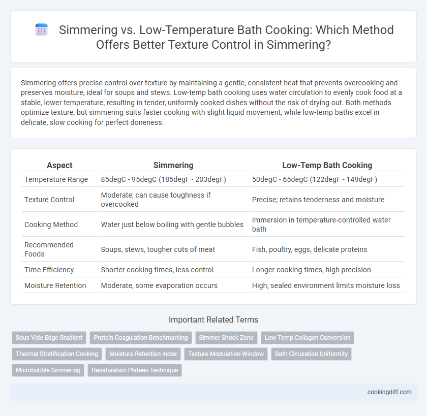 Simmering vs. Low-Temperature Bath Cooking: Which Method Offers Better Texture Control in Simmering?