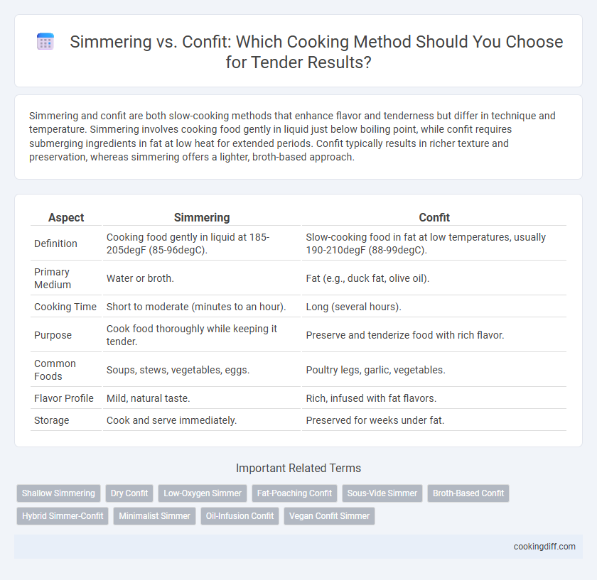 Simmering vs. Confit: Which Cooking Method Should You Choose for Tender Results?