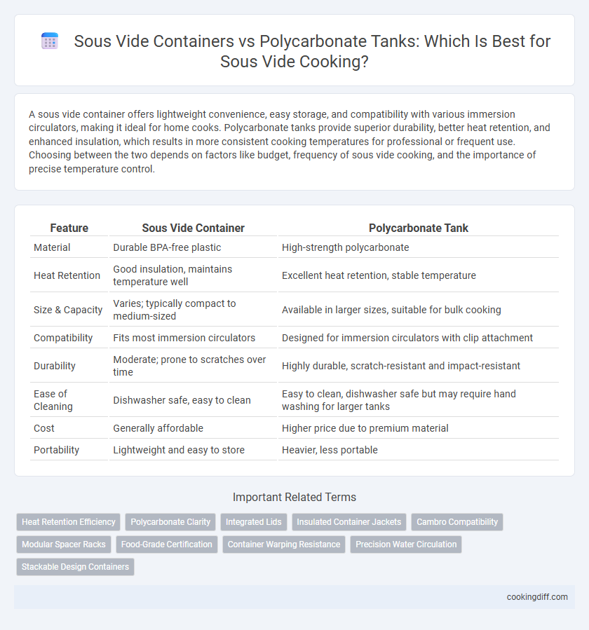 Sous Vide Containers vs Polycarbonate Tanks: Which Is Best for Sous Vide Cooking?