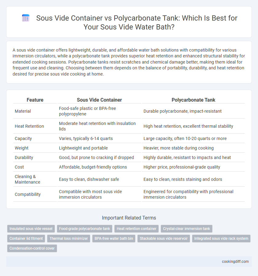 Sous Vide Container vs Polycarbonate Tank: Which Is Best for Your Sous Vide Water Bath?