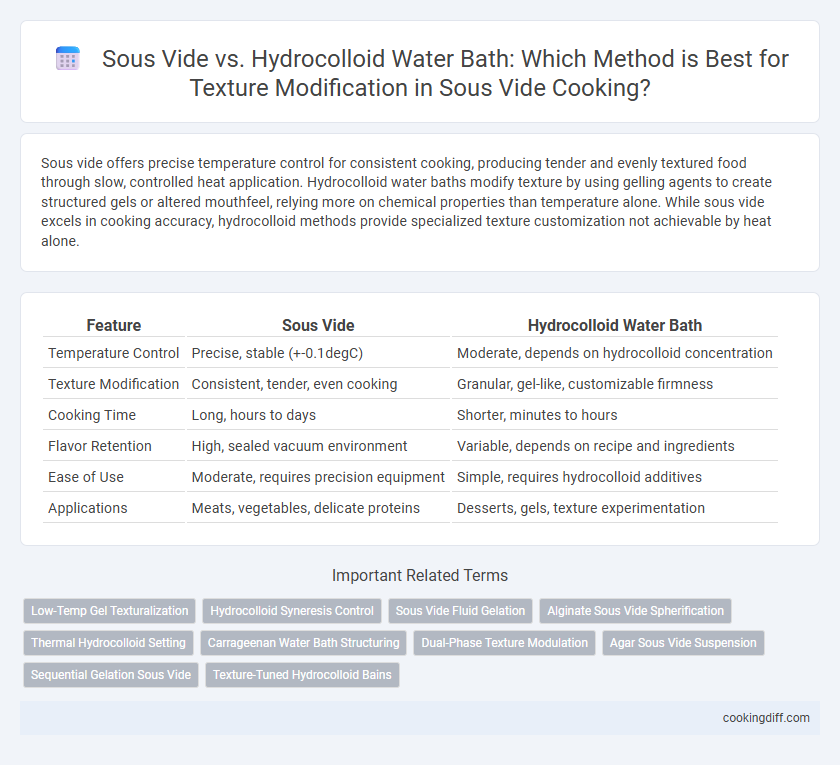 Sous Vide vs. Hydrocolloid Water Bath: Which Method is Best for Texture Modification in Sous Vide Cooking?