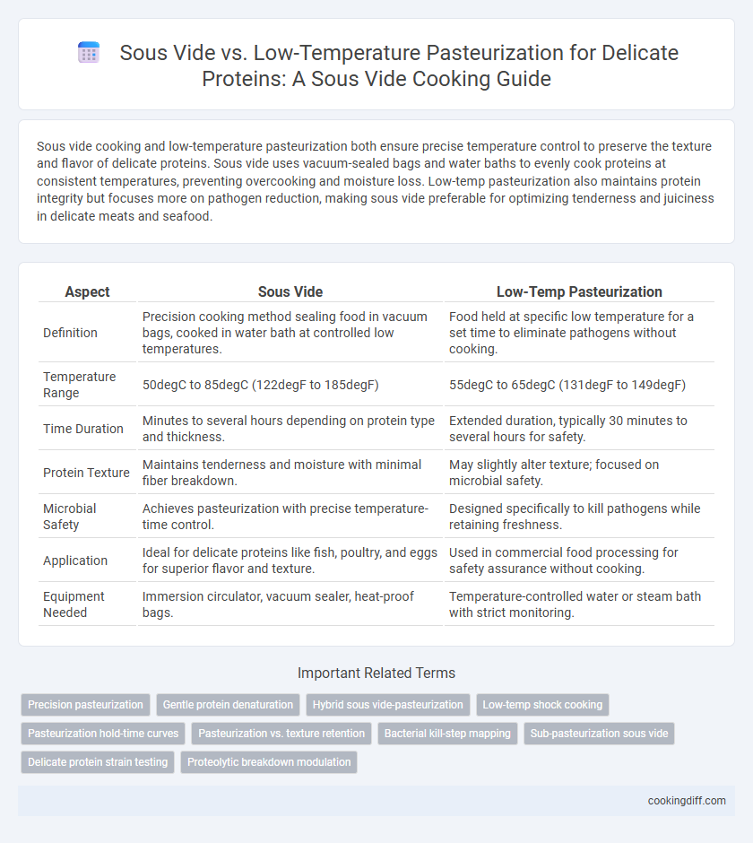 Sous Vide vs. Low-Temperature Pasteurization for Delicate Proteins: A Sous Vide Cooking Guide