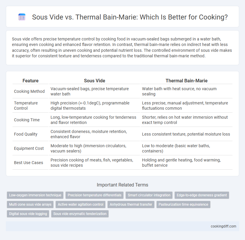 Sous Vide vs. Thermal Bain-Marie: Which Is Better for Cooking?