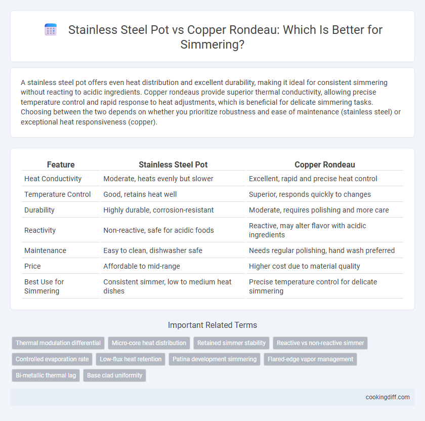 Stainless Steel Pot vs Copper Rondeau: Which Is Better for Simmering?