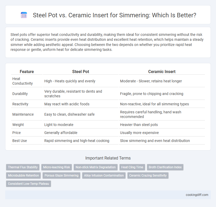 Steel Pot vs. Ceramic Insert for Simmering: Which Is Better?