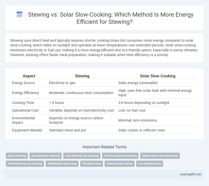 Stewing vs. Solar Slow-Cooking: Which Method Is More Energy Efficient for Stewing?