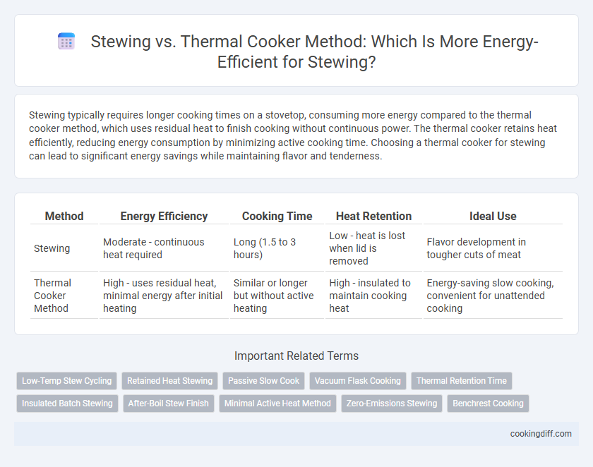 Stewing vs. Thermal Cooker Method: Which Is More Energy-Efficient for Stewing?