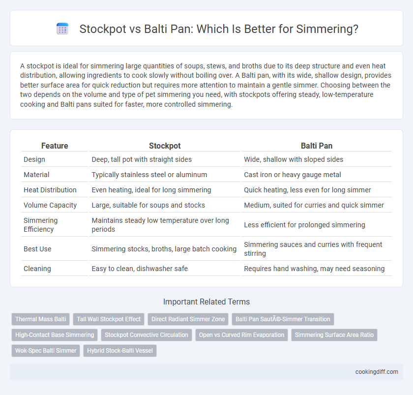 Stockpot vs Balti Pan: Which Is Better for Simmering?