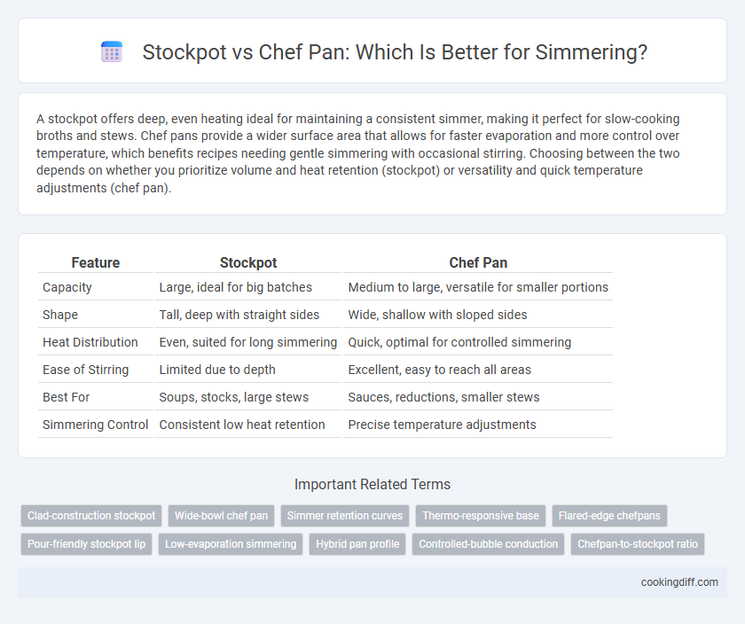 Stockpot vs Chef Pan: Which Is Better for Simmering?