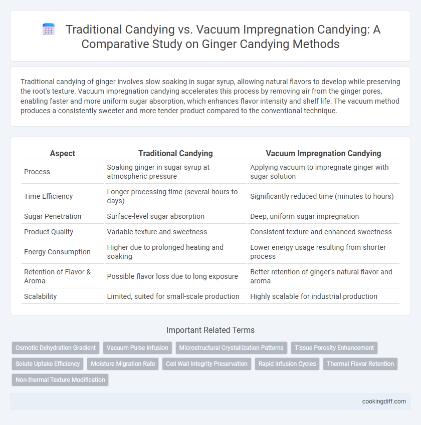 Traditional Candying vs. Vacuum Impregnation Candying: A Comparative Study on Ginger Candying Methods