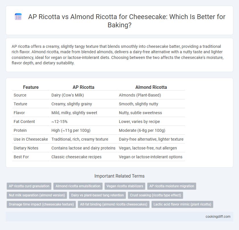 AP Ricotta vs Almond Ricotta for Cheesecake: Which Is Better for Baking?