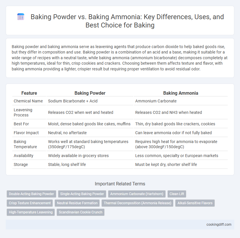 Baking Powder vs. Baking Ammonia: Key Differences, Uses, and Best Choice for Baking