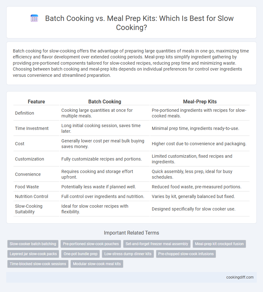 Batch Cooking vs. Meal Prep Kits: Which Is Best for Slow Cooking?
