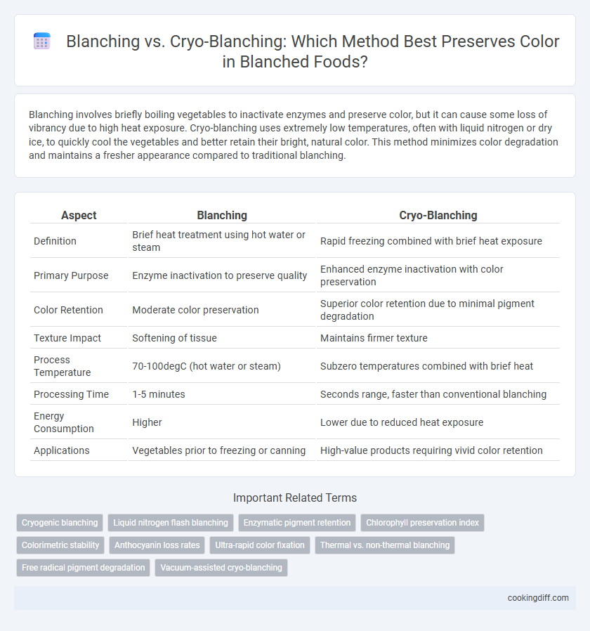 Blanching vs. Cryo-Blanching: Which Method Best Preserves Color in Blanched Foods?